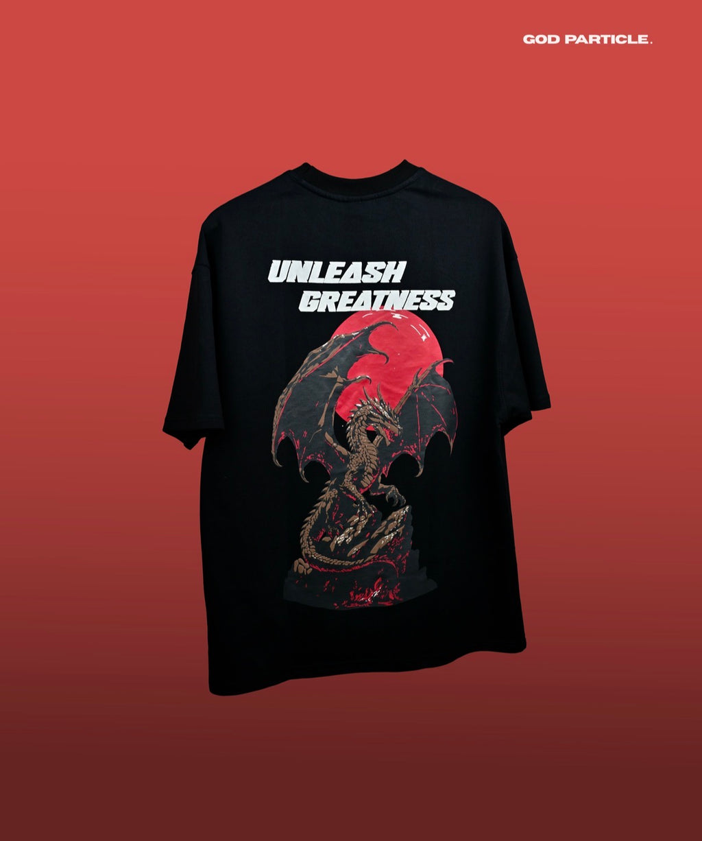 Unleash Greatness – Dragon Boxy Fit Cotton T-Shirt