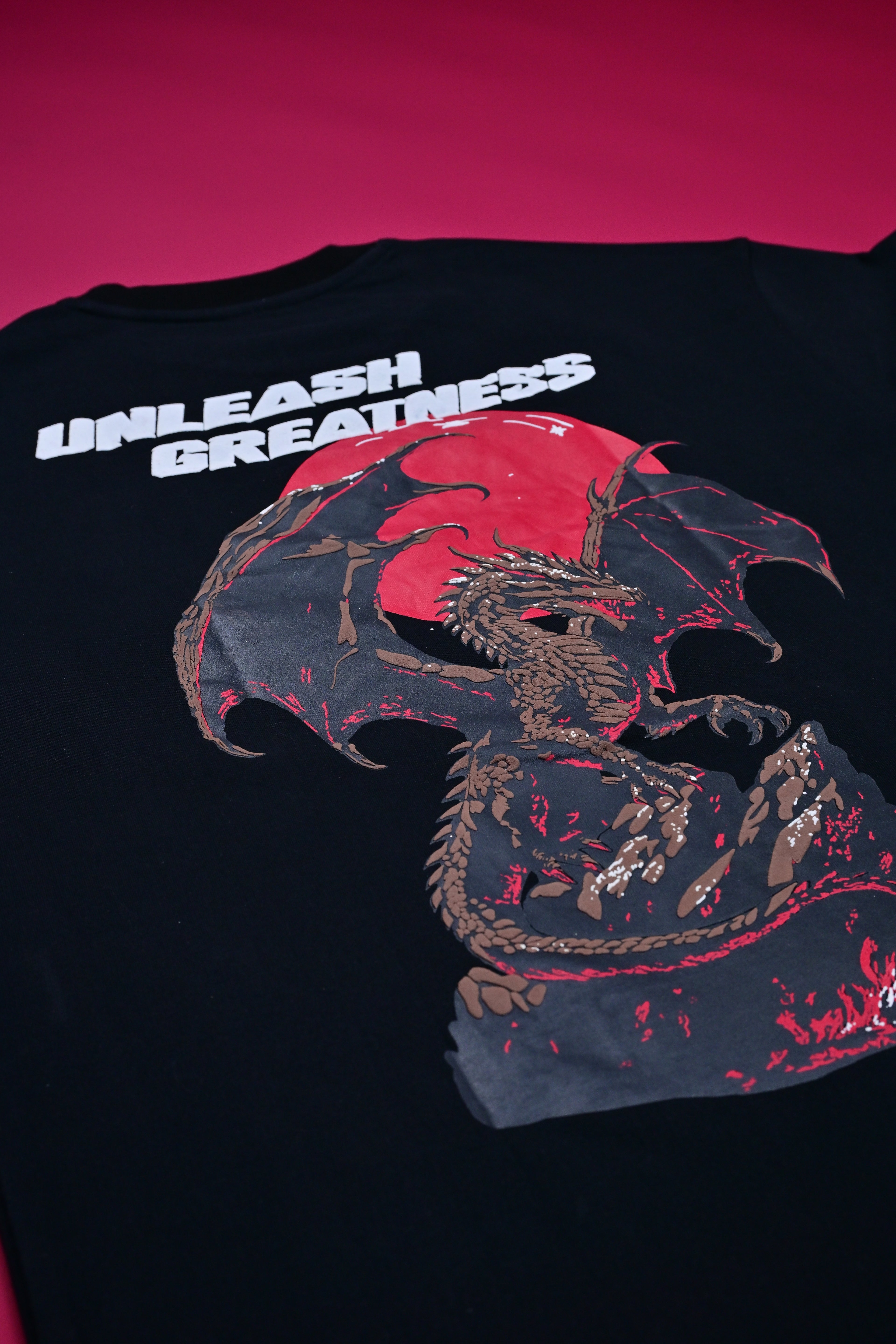 Unleash Greatness – Dragon Boxy Fit Cotton T-Shirt